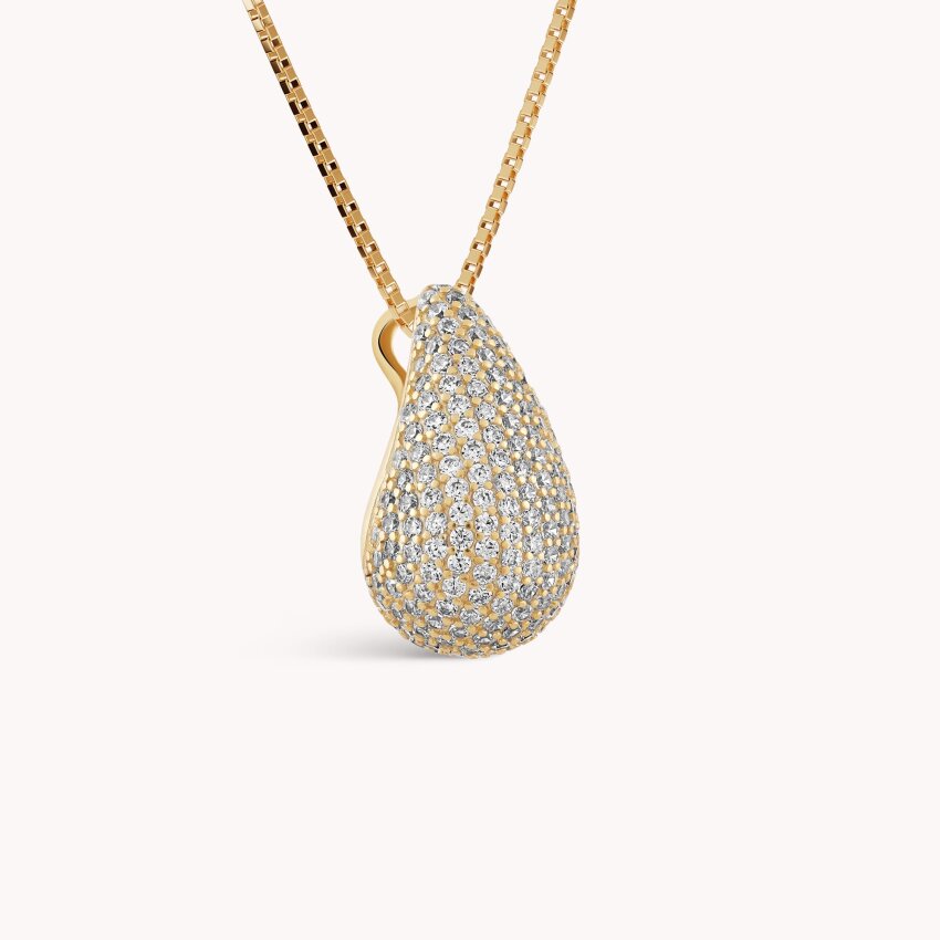 Srebrna oglica Odsjaj suze pozlata