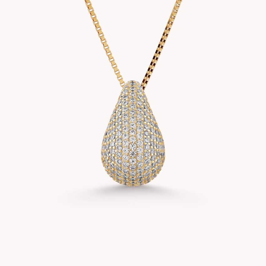 Srebrna oglica Odsjaj suze pozlata