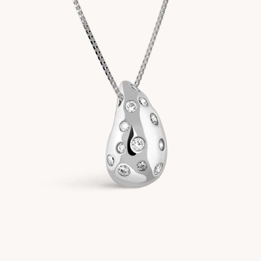 Srebrna ogrlica Sjaj suze