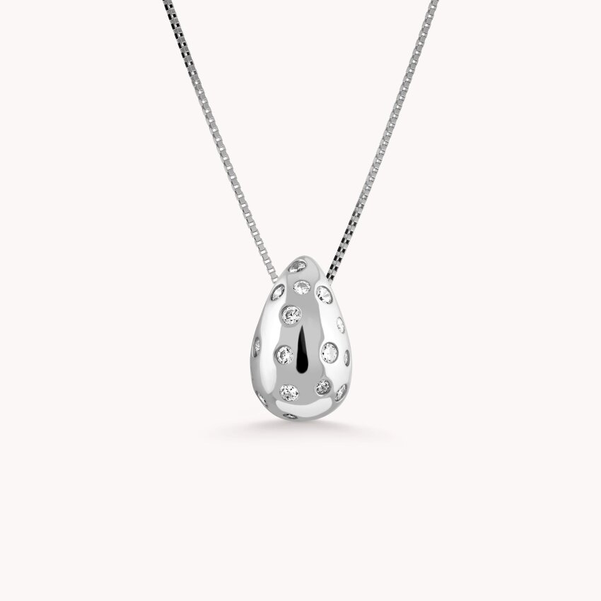 Srebrna ogrlica Sjaj suze