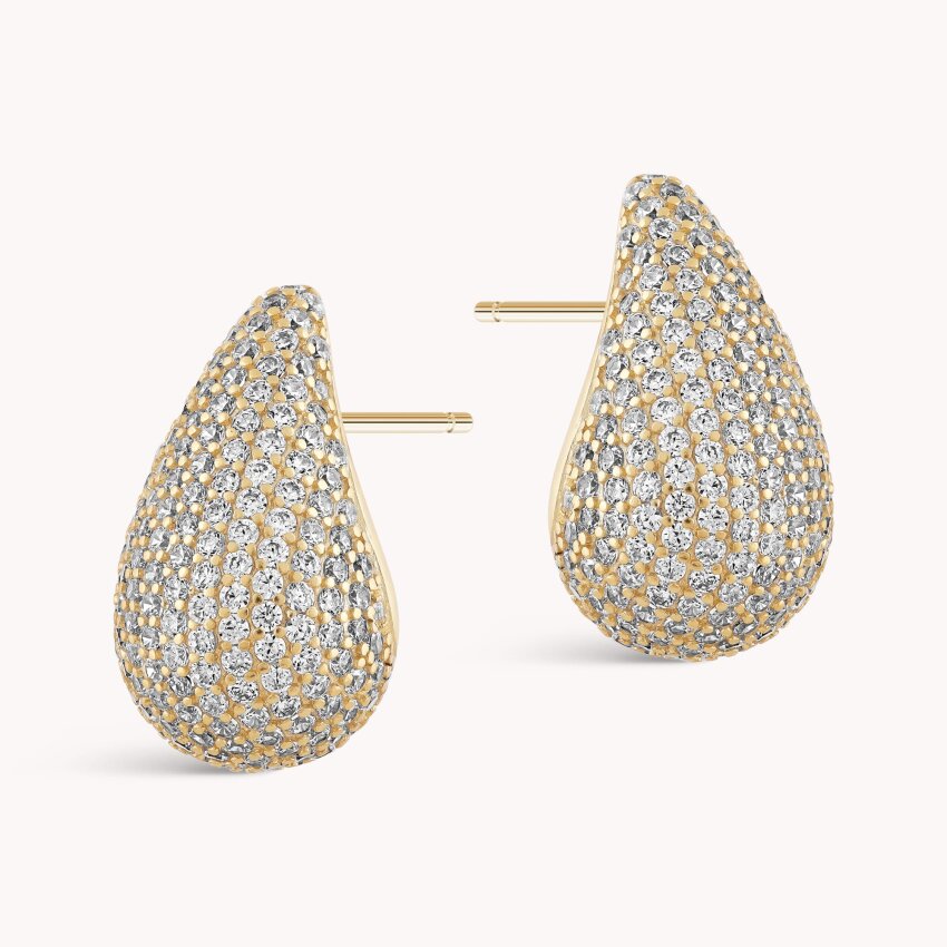 Srebrne naušnice Odsjaj suze pozlata