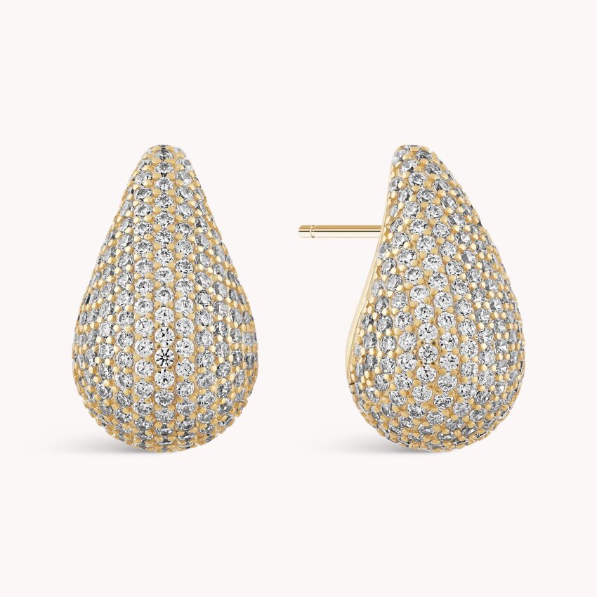 Srebrne naušnice Odsjaj suze pozlata