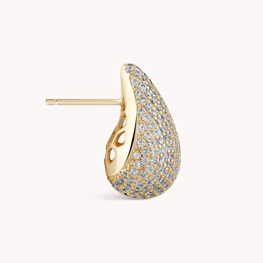 Srebrne naušnice Odsjaj suze pozlata