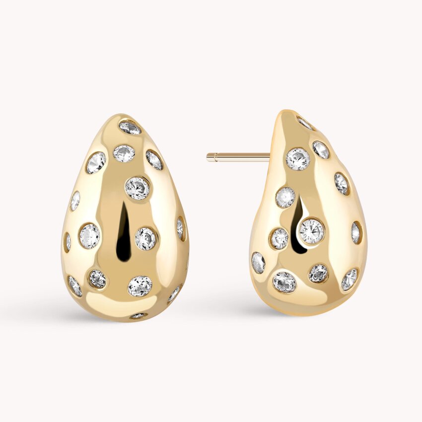 Srebrne naušnice Sjaj suze pozlata